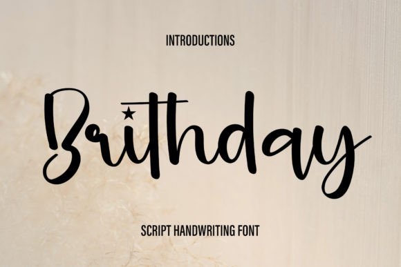 Brithday: A Handwritten Font for Polished Branding