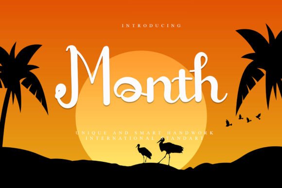 Month: A Handwritten Typeface for Elegant Editorial Design