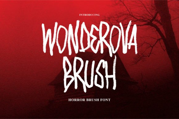 Wonderova Brush: The Spooky Display Font for Viral Campaigns